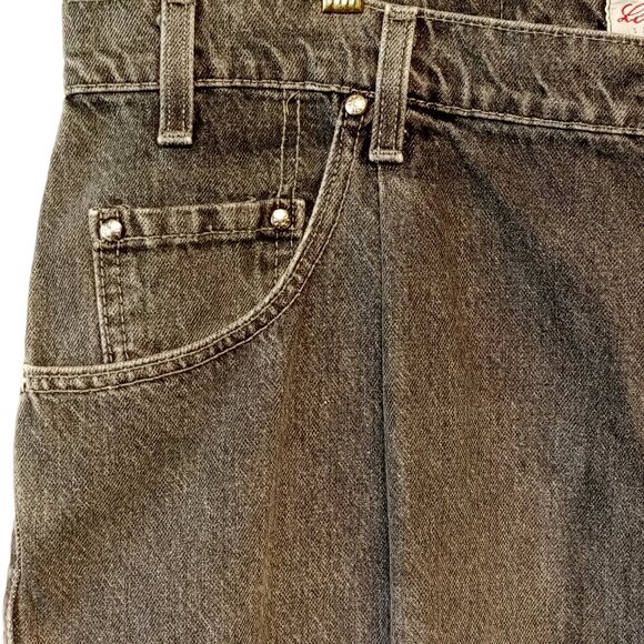 LEVI'S 546 Jeans Men's 42 x 32 Vintage Black Loose Pleated Made in USA - Picture 3 of 13